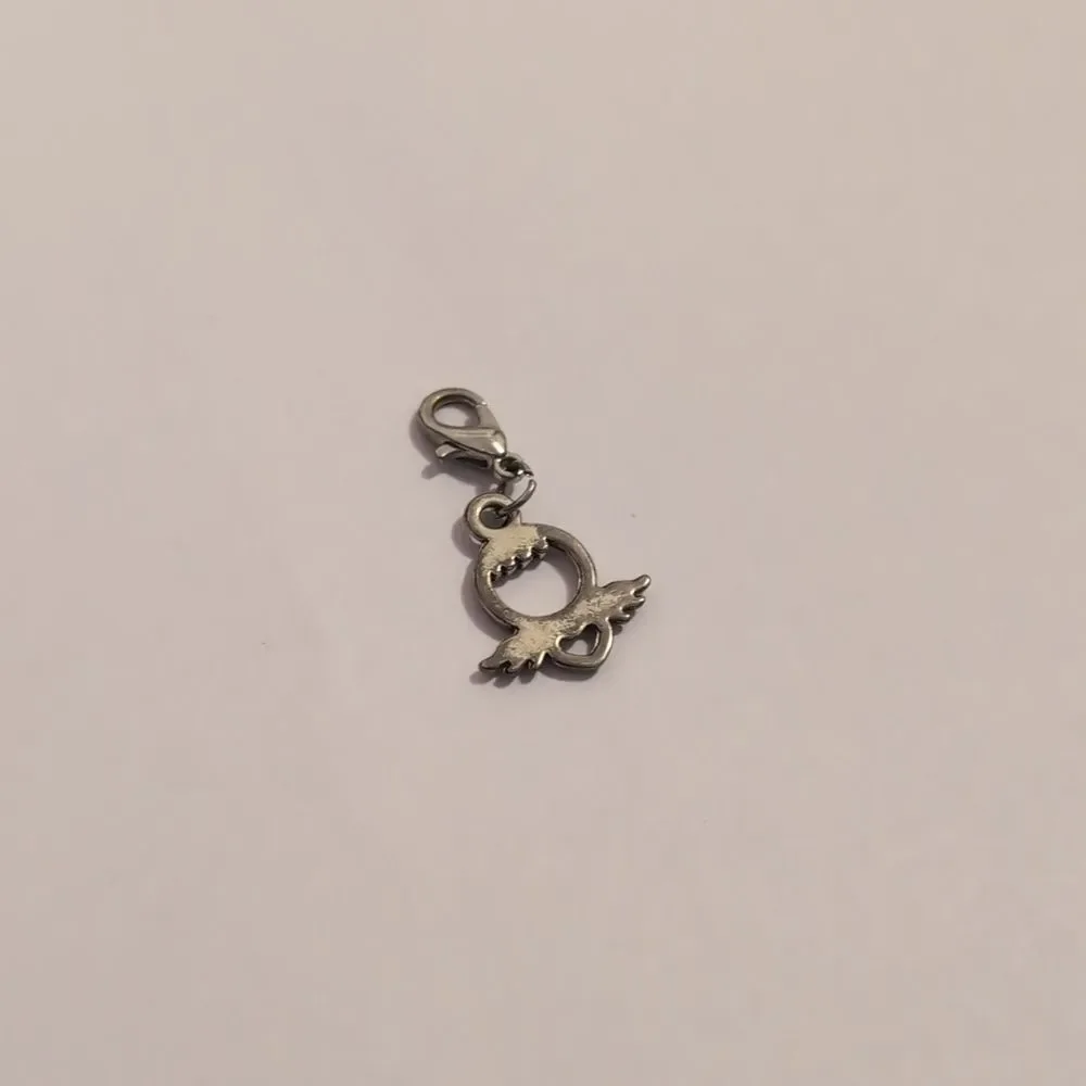 Silver Heart with‎ Wings Bracelet Charm